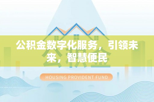 外埔公积金数字化服务，引领未来，智慧便民