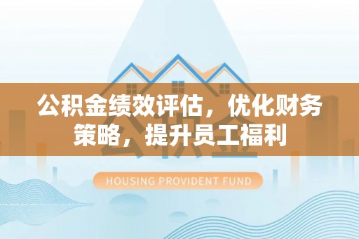 外埔公积金绩效评估，优化财务策略，提升员工福利
