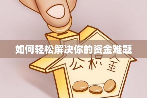 外埔如何轻松解决你的资金难题
