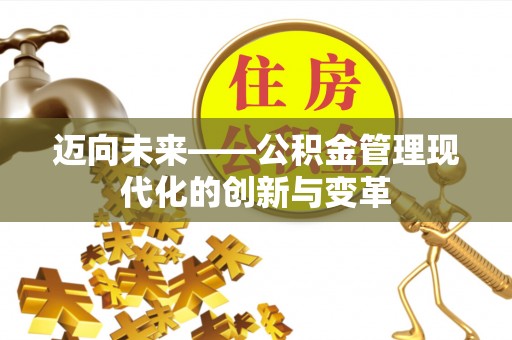 外埔迈向未来——公积金管理现代化的创新与变革