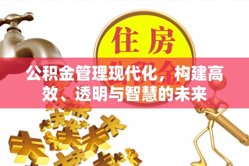 外埔公积金管理现代化，构建高效、透明与智慧的未来