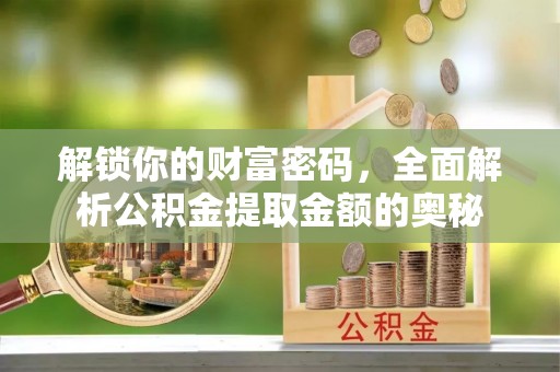 外埔解锁你的财富密码，全面解析公积金提取金额的奥秘