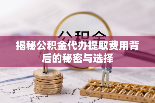 外埔揭秘公积金代办提取费用背后的秘密与选择