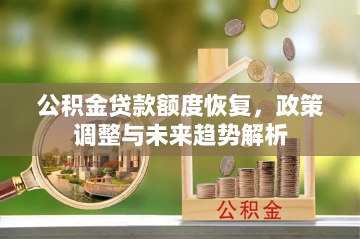 外埔公积金贷款额度恢复，政策调整与未来趋势解析