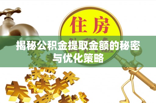 外埔揭秘公积金提取金额的秘密与优化策略