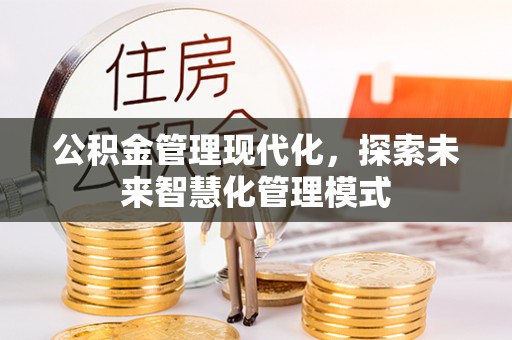 外埔公积金管理现代化，探索未来智慧化管理模式