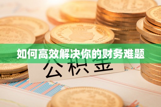 外埔如何高效解决你的财务难题