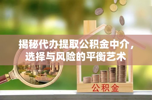 外埔揭秘代办提取公积金中介，选择与风险的平衡艺术