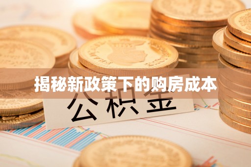 外埔揭秘新政策下的购房成本