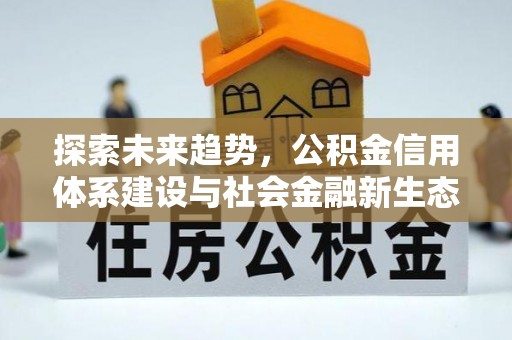 外埔探索未来趋势，公积金信用体系建设与社会金融新生态