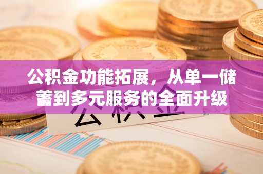 外埔公积金功能拓展，从单一储蓄到多元服务的全面升级