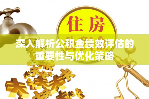外埔深入解析公积金绩效评估的重要性与优化策略