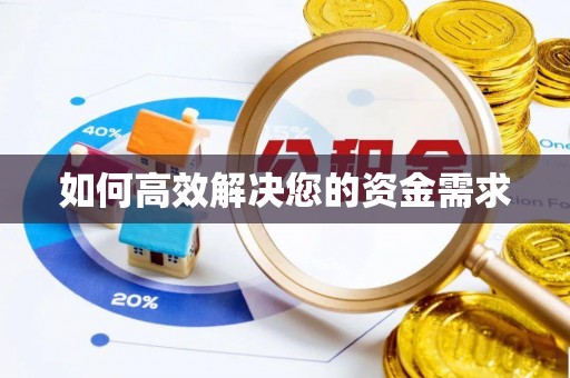 外埔如何高效解决您的资金需求